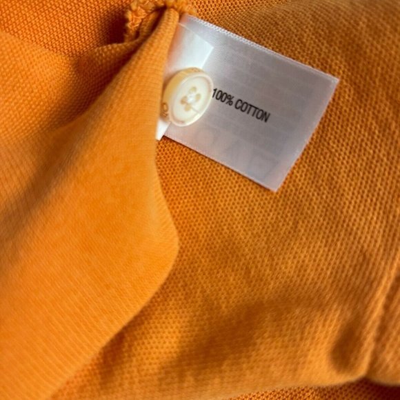 Orvis Signature Polo Shirt Short Sleeve Heavy Cotton Stretch Collared Top Mens L - Picture 8 of 8